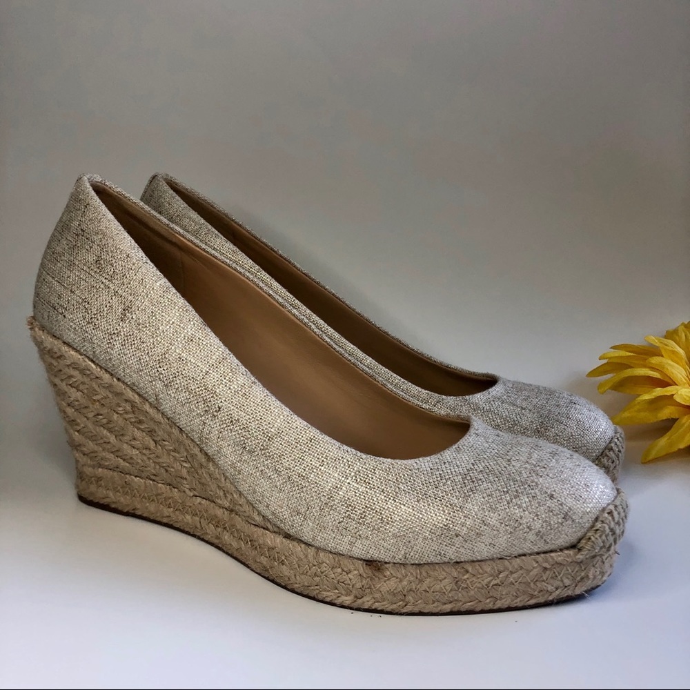 J. Crew Metallic gold Wedge - Size 6.5 - Picture 5 of 8